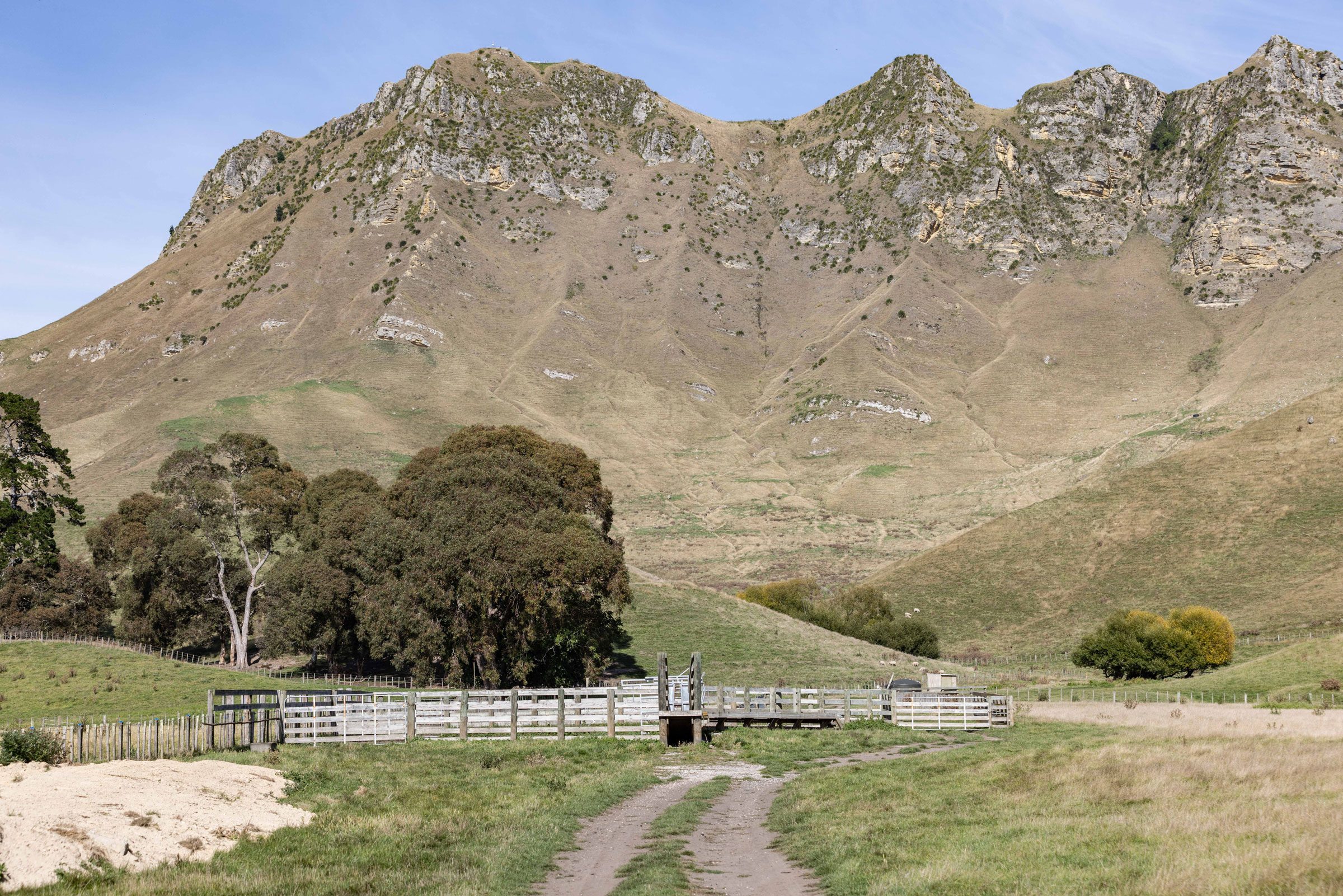 Farm track below the peak